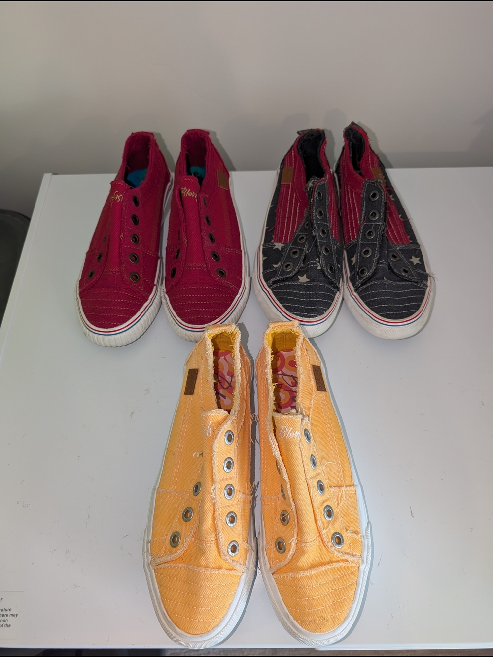 THREE Blowfish Malibu Slip On Canvas Sneakers